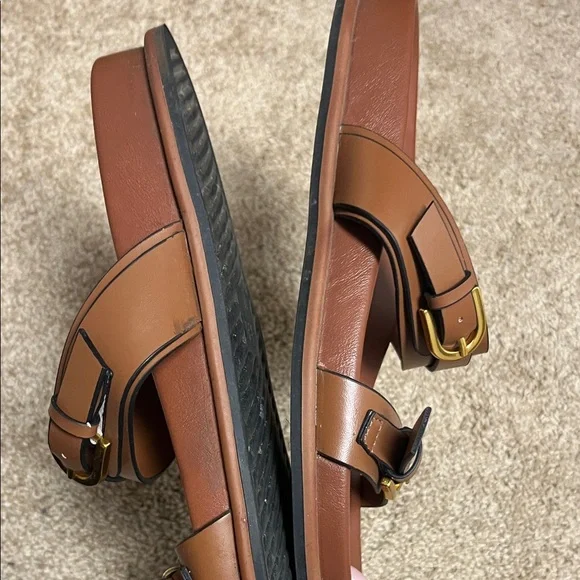 Zara Tan Buckle Sandals - Picture 5 of 5